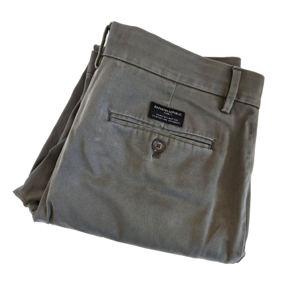 Banana Republic Pants Men's 32x32 Green Mason Athletic Tapered Fit Chinos